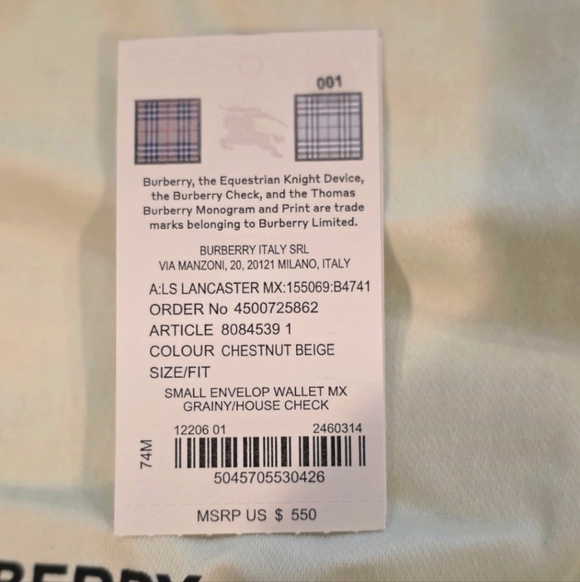 Burberry Trifold Wallet - Picture 4 of 4